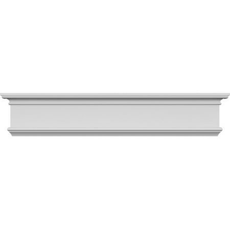 Ekena Millwork 116" Bottom Width x 120 3/8" Top Width x 8 5/8"H x 3/8"P Bedford Crosshead