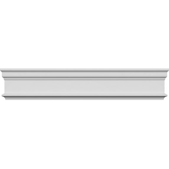 Ekena Millwork 117" Bottom Width x 118 1/2" Top Width x 4 5/8"H x 1 1/8"P Holmdel Crosshead