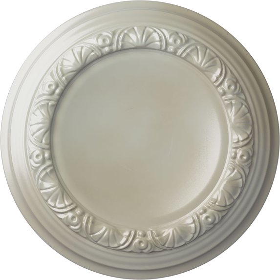 Ekena Millwork 12 1/2"OD x 1 1/2"P Carlsbad Ceiling Medallion (Fits Canopies up to 7 7/8"), Hand-Painted Flash Blue
