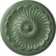 thumbnail image 1 of Ekena Millwork 12 1/4"OD x 2 1/4"P Flower Spiral Ceiling Medallion (Fits Canopies up to 2"), Hand-Painted Athenian Green, 1 of 8
