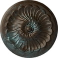 thumbnail image 1 of Ekena Millwork 12 1/4"OD x 2 1/4"P Flower Spiral Ceiling Medallion (Fits Canopies up to 2"), Hand-Painted Bronze Blue Patina, 1 of 8