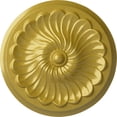 thumbnail image 1 of Ekena Millwork 12 1/4"OD x 2 1/4"P Flower Spiral Ceiling Medallion (Fits Canopies up to 2"), Hand-Painted Rich Gold, 1 of 8