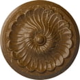 thumbnail image 1 of Ekena Millwork 12 1/4"OD x 2 1/4"P Flower Spiral Ceiling Medallion (Fits Canopies up to 2"), Hand-Painted Smokey Topaz Crackle, 1 of 8