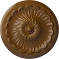 thumbnail image 1 of Ekena Millwork 12 1/4"OD x 2 1/4"P Flower Spiral Ceiling Medallion (Fits Canopies up to 2"), Hand-Painted Smokey Topaz, 1 of 8