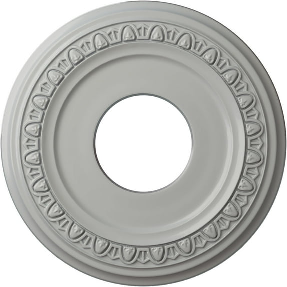 Ekena Millwork 12 1/4"OD x 4"ID x 1 1/8"P Jackson Ceiling Medallion (Fits Canopies up to 7 3/8"), Hand-Painted Frost