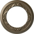 thumbnail image 1 of Ekena Millwork 12 1/4"OD x 7 1/2"ID x 7/8"P Roped Medway Ceiling Medallion (Fits Canopies up to 7 1/2"), Hand-Painted Warm Silver, 1 of 6