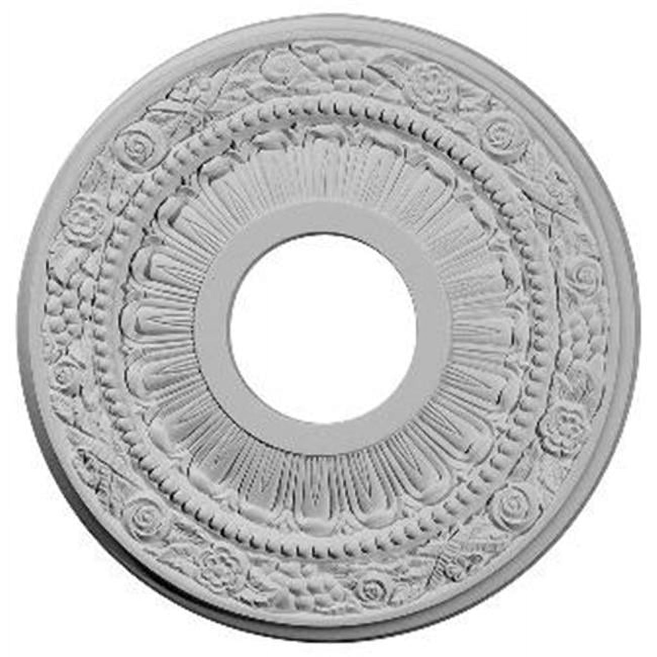 Ekena Millwork Nadia Ceiling Medallion - 12 1/8" OD, 2-Piece Design, Fits Ceiling Fan Canopies Up To 4-7/8", Easy To Install & Paint