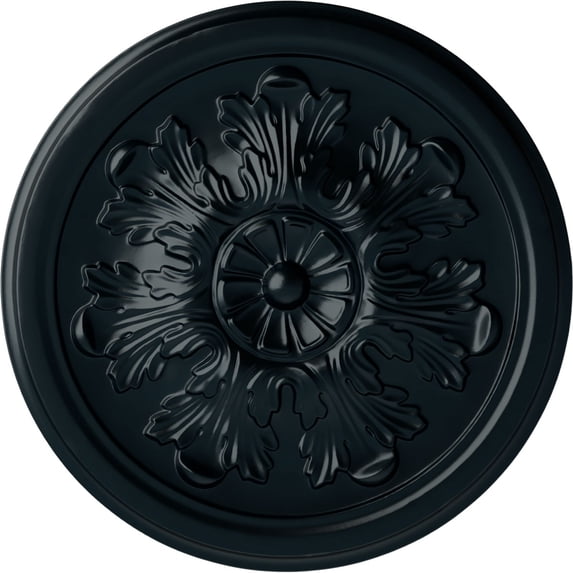Ekena Millwork 12 3/4"OD x 7/8"P Legacy Acanthus Ceiling Medallion (Fits Canopies up to 3 1/2"), Hand-Painted Night Shade