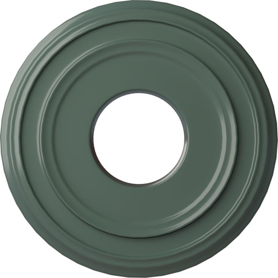 Ekena Millwork 12 3/8"OD x 4"ID x 1 1/8"P Classic Ceiling Medallion (Fits Canopies up to 7 1/4"), Hand-Painted Cloud Burst