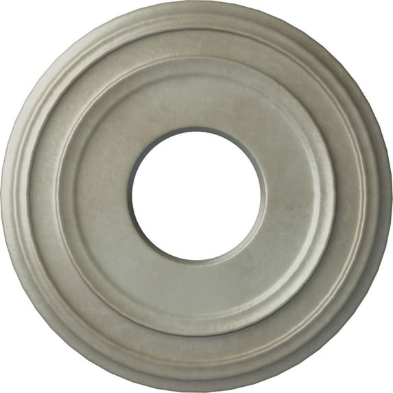 Ekena Millwork 12 3/8"OD x 4"ID x 1 1/8"P Classic Ceiling Medallion (Fits Canopies up to 7 1/4"), Hand-Painted Flash Gold