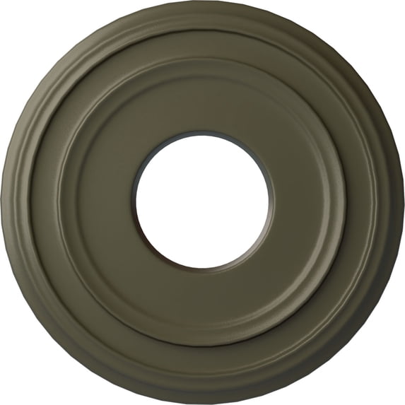 Ekena Millwork 12 3/8"OD x 4"ID x 1 1/8"P Classic Ceiling Medallion (Fits Canopies up to 7 1/4"), Hand-Painted Witch Hazel