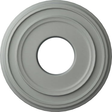 Ekena Millwork 12 3/8"OD x 4"ID x 1 1/8"P Classic Ceiling Medallion (Fits Canopies up to 7 1/4")