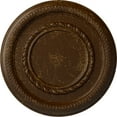 thumbnail image 1 of Ekena Millwork 12 5/8"OD x 1 1/8"P Federal Roped Small Ceiling Medallion (Fits Canopies up to 6"), Hand-Painted Root Beer Crackle, 1 of 7