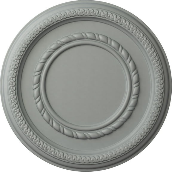 Ekena Millwork 12 5/8"OD x 1 1/8"P Federal Roped Small Ceiling Medallion (Fits Canopies up to 6")