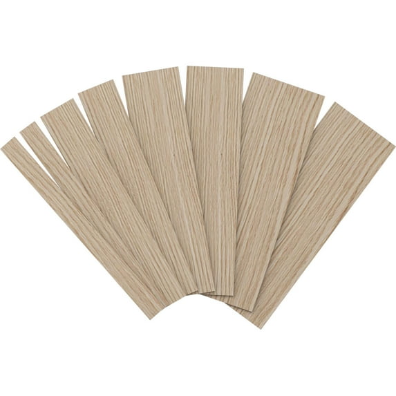 Ekena Millwork 12"L x 1/4"T Adjustable Wood Slat Wall Panel Sample Kit, Red Oak (contains 8 slats total)