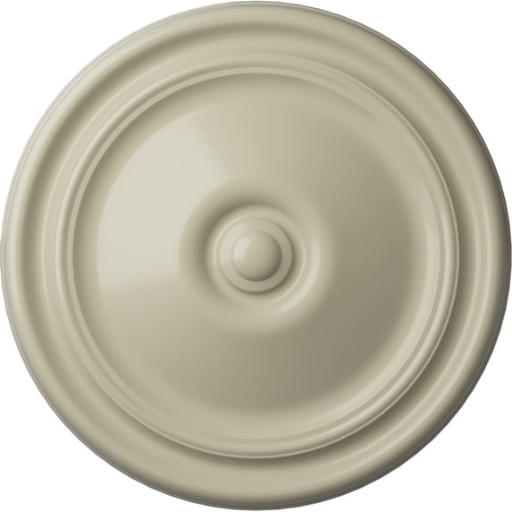 Ekena Millwork 12"OD x 1 3/4"P Reece Ceiling Medallion (Fits Canopies up to 2 3/8"), Hand-Painted Clear Yellow