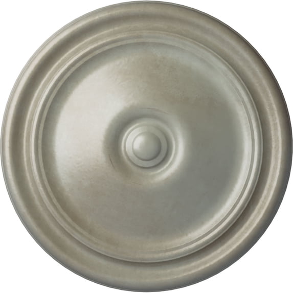 Ekena Millwork 12"OD x 1 3/4"P Reece Ceiling Medallion (Fits Canopies up to 2 3/8"), Hand-Painted Flash Gold