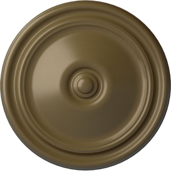 Ekena Millwork 12"OD x 1 3/4"P Reece Ceiling Medallion (Fits Canopies up to 2 3/8"), Hand-Painted Mississippi Mud