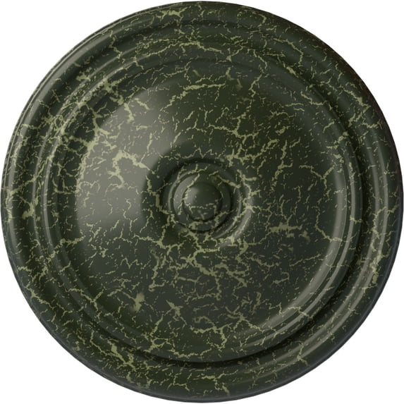Ekena Millwork 12"OD x 1 3/4"P Reece Ceiling Medallion (Fits Canopies up to 2 3/8"), Hand-Painted Painted Turtle Crackle
