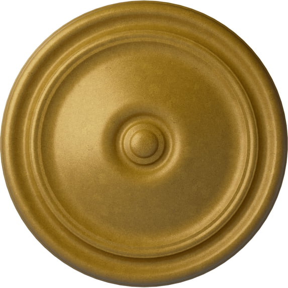 Ekena Millwork 12"OD x 1 3/4"P Reece Ceiling Medallion (Fits Canopies up to 2 3/8"), Hand-Painted Pharaohs Gold
