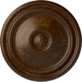 thumbnail image 1 of Ekena Millwork 12"OD x 1 3/4"P Reece Ceiling Medallion (Fits Canopies up to 2 3/8"), Hand-Painted Root Beer Crackle, 1 of 6