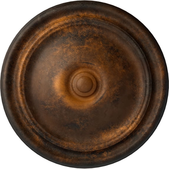 Ekena Millwork 12"OD x 1 3/4"P Reece Ceiling Medallion (Fits Canopies up to 2 3/8"), Hand-Painted Rust