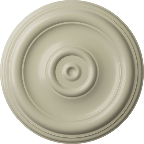 Ekena Millwork 12"OD x 1"P Traditional Ceiling Medallion (Fits Canopies up to 2 3/4"), Hand-Painted Clear Yellow