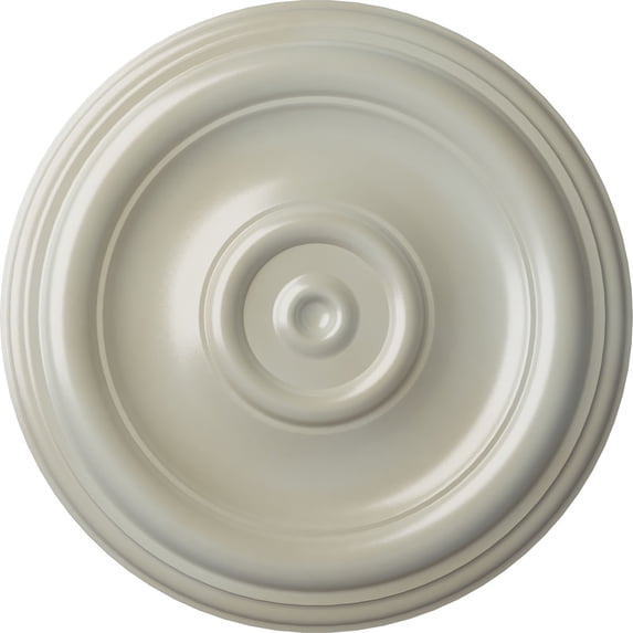 Ekena Millwork 12"OD x 1"P Traditional Ceiling Medallion (Fits Canopies up to 2 3/4"), Hand-Painted Flash Blue