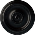 thumbnail image 1 of Ekena Millwork 12"OD x 1"P Traditional Ceiling Medallion (Fits Canopies up to 2 3/4"), Hand-Painted Jet Black, 1 of 6