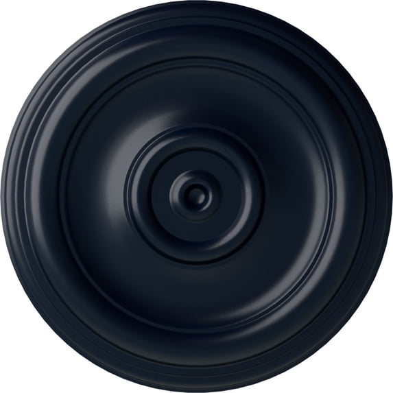 Ekena Millwork 12"OD x 1"P Traditional Ceiling Medallion (Fits Canopies up to 2 3/4"), Hand-Painted Midnight Dream
