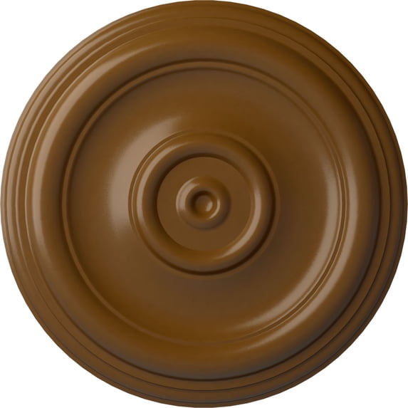 Ekena Millwork 12"OD x 1"P Traditional Ceiling Medallion (Fits Canopies up to 2 3/4"), Hand-Painted Smokey Topaz