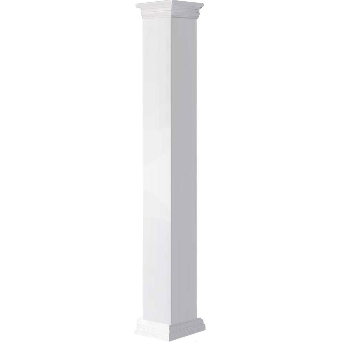 Ekena Millwork 12"W x 05'H Craftsman Classic Square Non-Tapered, Smooth Column, Prairie Capital & Prairie Base