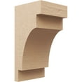 thumbnail image 1 of 12"W x 12"D x 24"H Wide Mediterranean Rough Cedar Woodgrain TimberThane Corbel, Primed Tan, 1 of 6