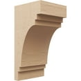 thumbnail image 1 of 12"W x 12"D x 24"H Wide Pescadero Rough Cedar Woodgrain TimberThane Corbel, Primed Tan, 1 of 6