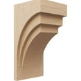thumbnail image 1 of 12"W x 12"D x 24"H Wide Rockford Rough Cedar Woodgrain TimberThane Corbel, Primed Tan, 1 of 6