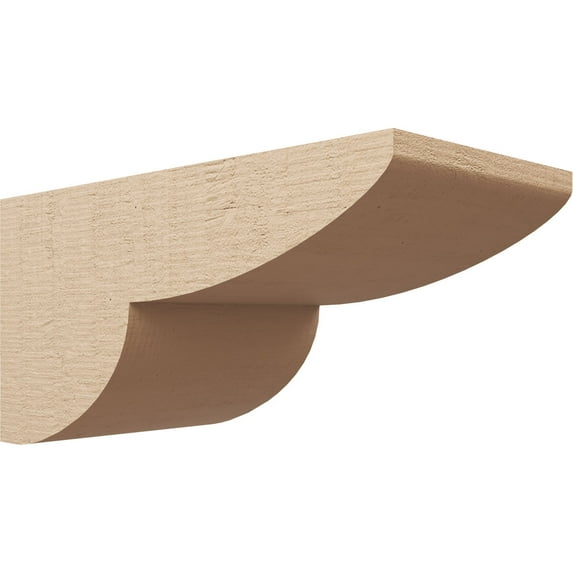 12"W x 24"D x 12"H Wide Crestline Rough Cedar Woodgrain TimberThane Corbel, Primed Tan