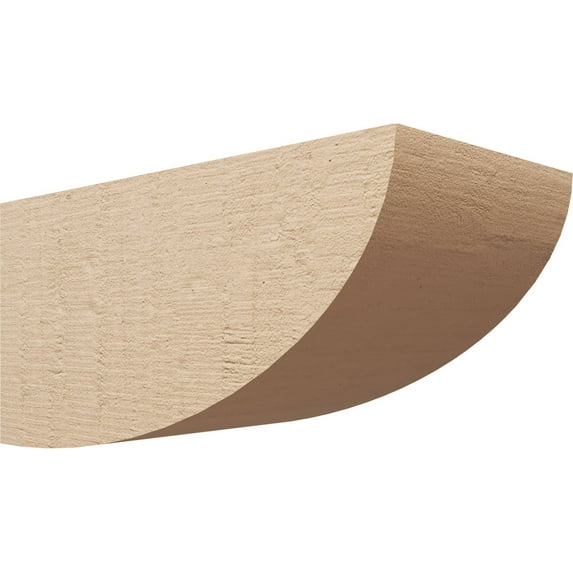 12"W x 24"D x 12"H Wide Durham Rough Cedar Woodgrain TimberThane Corbel, Primed Tan