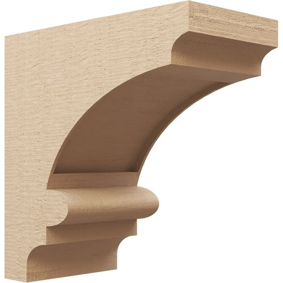 12"W x 24"D x 24"H Classic Diane Rough Cedar Woodgrain TimberThane Corbel, Primed Tan