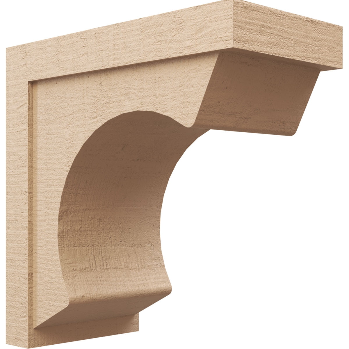12"W x 24"D x 24"H Classic Emerson Rough Cedar Woodgrain TimberThane Corbel, Primed Tan