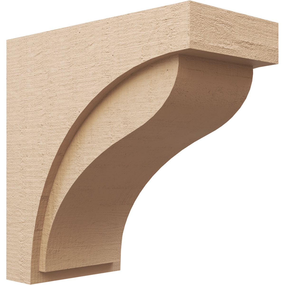 12"W x 24"D x 24"H Classic Helena Rough Cedar Woodgrain TimberThane Corbel, Primed Tan