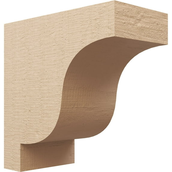 12"W x 24"D x 24"H Classic Newport Rough Cedar Woodgrain TimberThane Corbel, Primed Tan