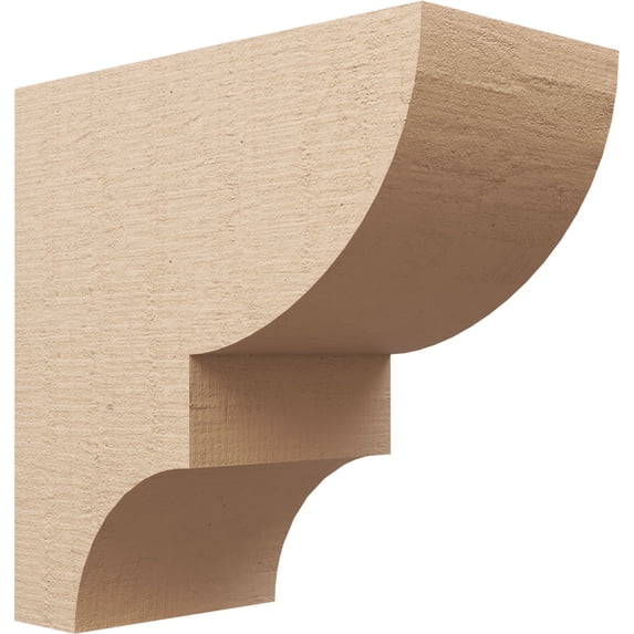 12"W x 24"D x 24"H Classic Ridgewood Rough Cedar Woodgrain TimberThane Corbel, Primed Tan