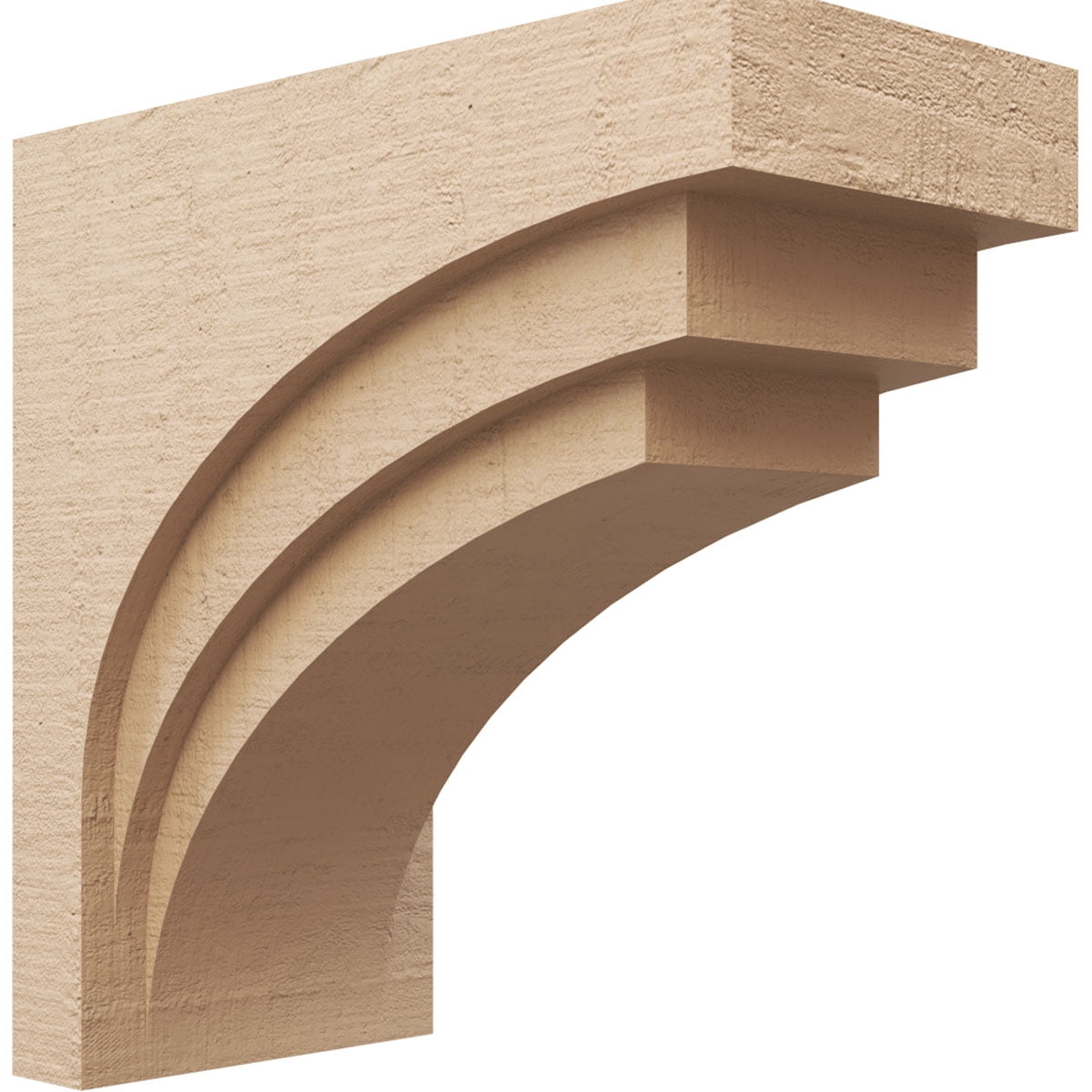 12"W x 24"D x 24"H Classic Rockford Rough Cedar Woodgrain TimberThane Corbel, Primed Tan