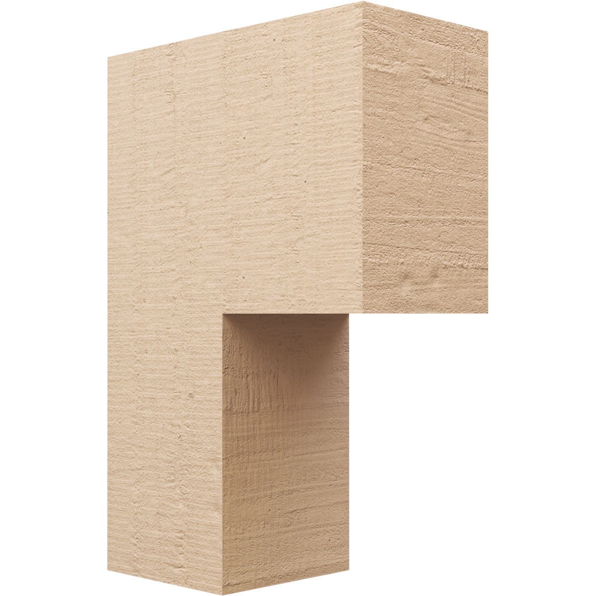 12"W x 24"D x 36"H Classic Chapel Hill Rough Cedar Woodgrain TimberThane Corbel, Primed Tan