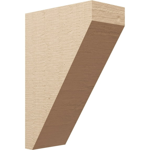 12"W x 24"D x 36"H Classic Concord Rough Cedar Woodgrain TimberThane Corbel, Primed Tan