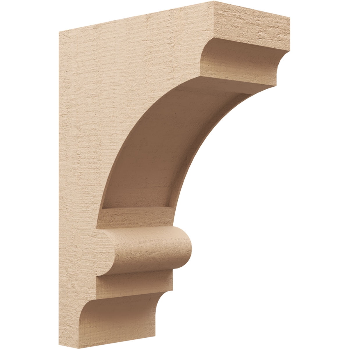 12"W x 24"D x 36"H Classic Diane Rough Cedar Woodgrain TimberThane Corbel, Primed Tan