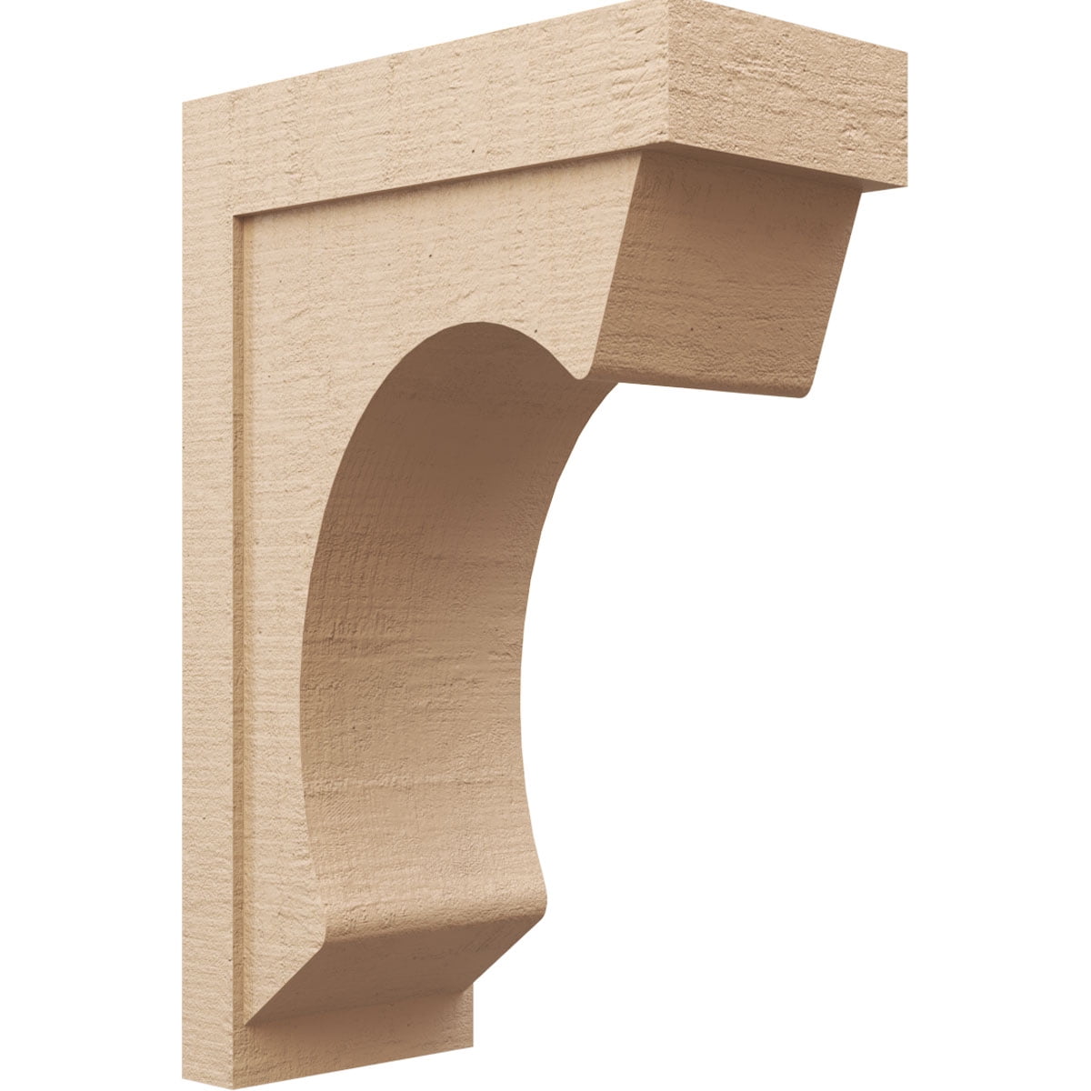 12"W x 24"D x 36"H Classic Emerson Rough Cedar Woodgrain TimberThane Corbel, Primed Tan