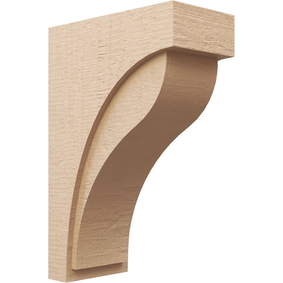 12"W x 24"D x 36"H Classic Helena Rough Cedar Woodgrain TimberThane Corbel, Primed Tan