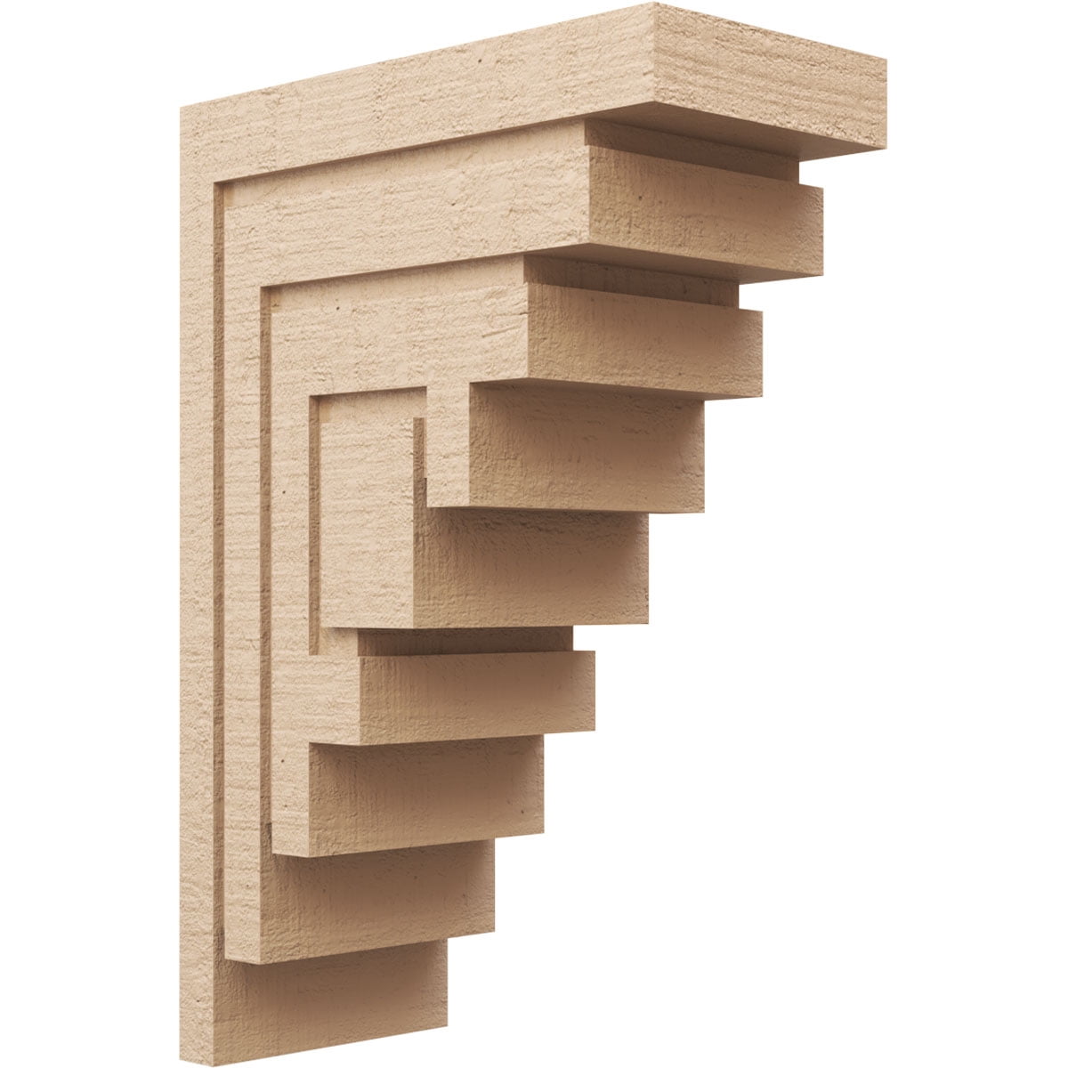 12"W x 24"D x 36"H Classic Landon Rough Cedar Woodgrain TimberThane Corbel, Primed Tan