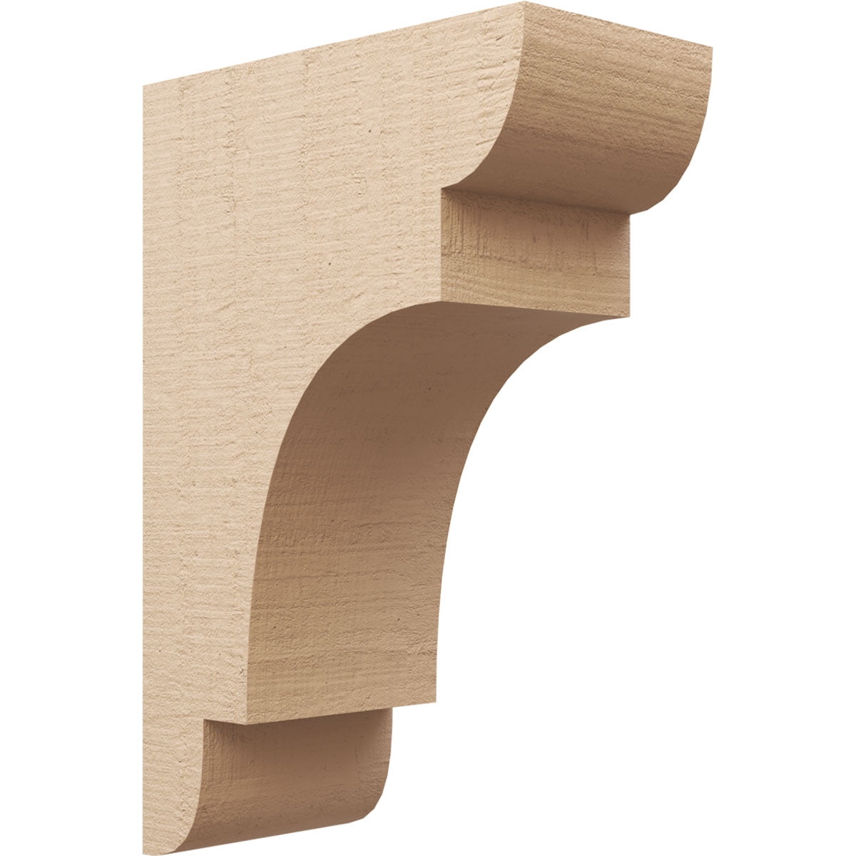 12"W x 24"D x 36"H Classic New Brighton Rough Cedar Woodgrain TimberThane Corbel, Primed Tan